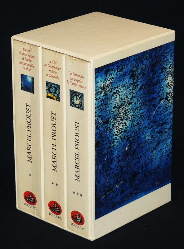 Du Côté de chez Swann ; A l'ombre des jeunes filles en fleurs ; Le Côté de Guermantes ; Sodome et Gomorrhe ; La Prisonnière, La Fugitive, Le Temps retrouvé