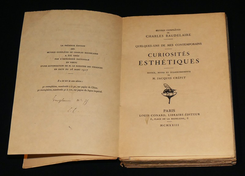 Quelques-uns de mes contemporains, curiosités esthétiques, notice, notes et éclaircissements de M. Jacques Crépet