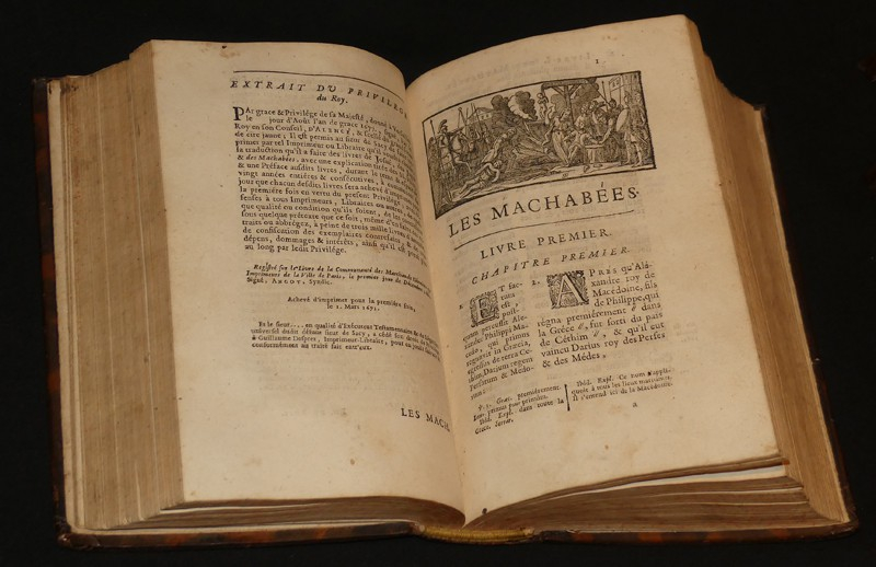 Seize volumes de la vulgate de Le Maistre de Sacy, édition dix septième chez Desprez