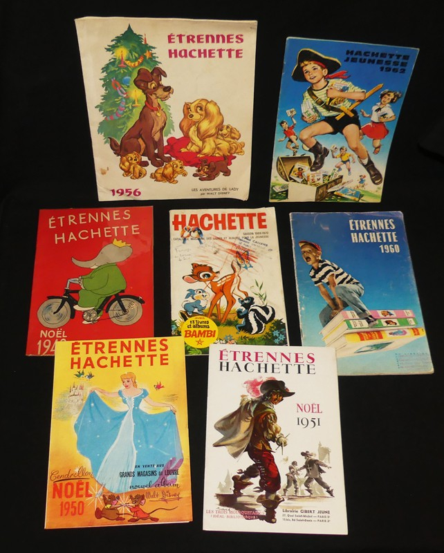 Sept catalogues des Editions Hachette consacrés aux livres pour enfants