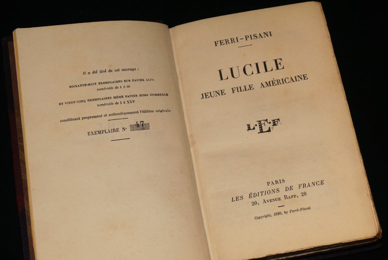 Lucile, jeune fille américaine