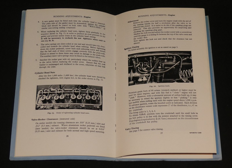 Instruction Book Part No.501528/2: Triumph Sports Cars TR 2 & TR 3