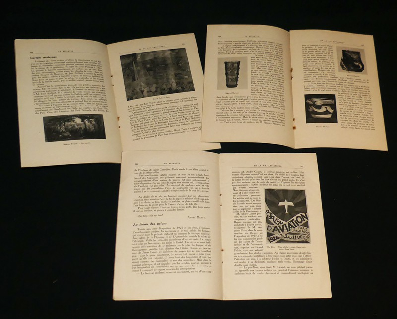 Bulletin de la vie artistique, illustré bi-mensuel, ensemble de 26 numéro du n° 22 du 15 novembre 1921 au n° 24 du 15 décembre 1924