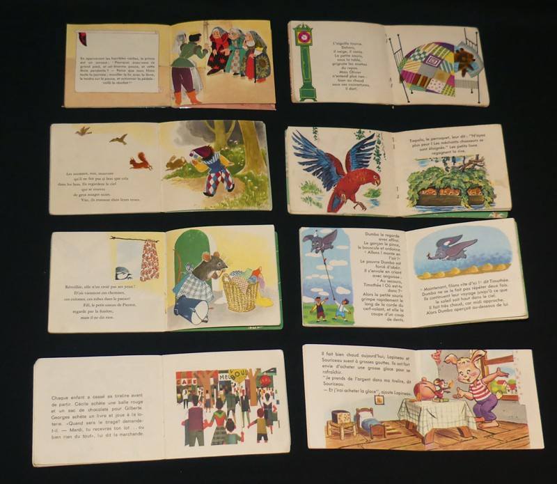 Huit albums de la collection Mini-livres