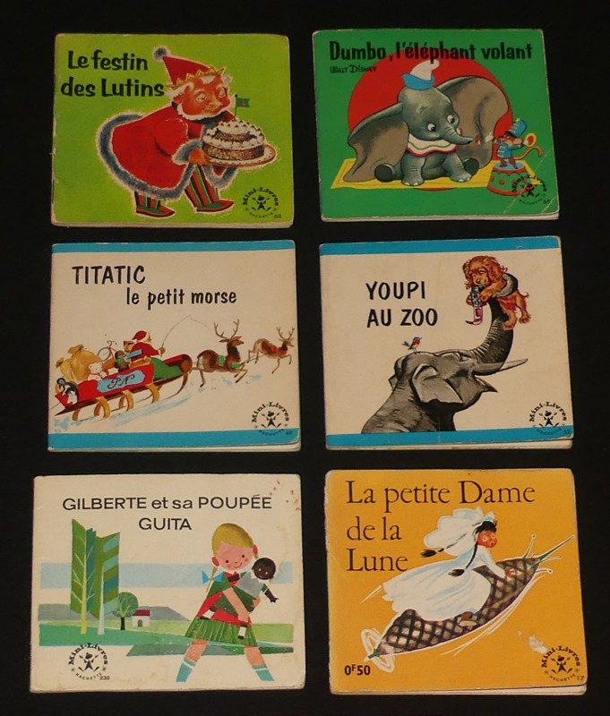 Six albums de la collection Mini-livres