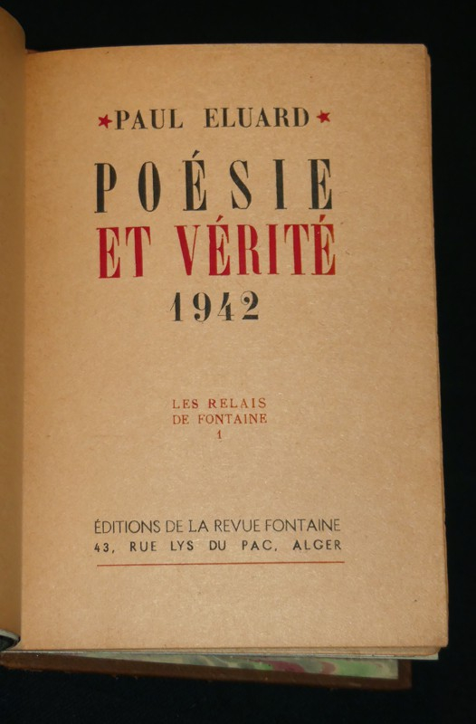 Poésie et vérité 1942