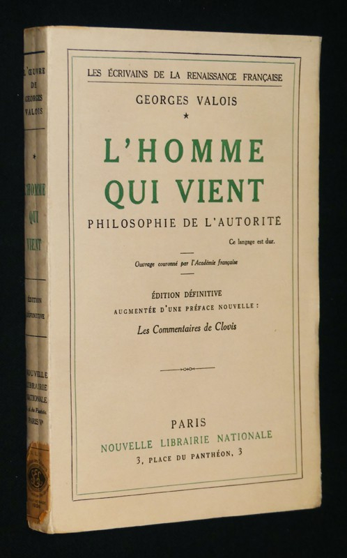 L'Homme qui vient : Philosophie de l'autorité