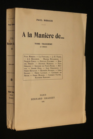 A la manière de... (Tome 3)