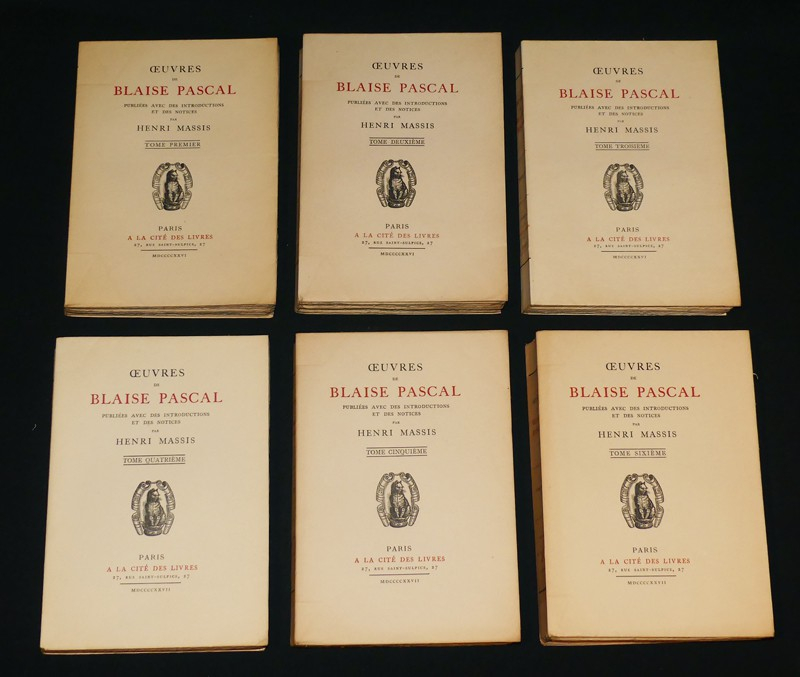 Oeuvres de Blaise Pascal (6 volumes)