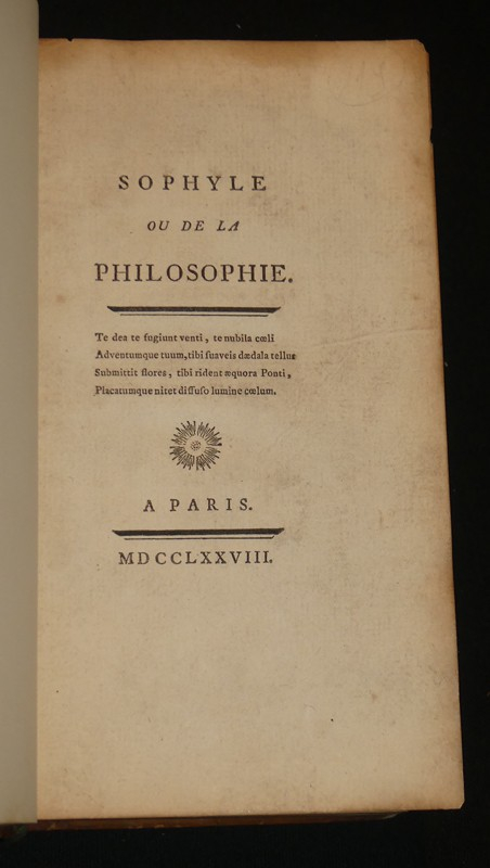 Sophyle ou de la philosophie