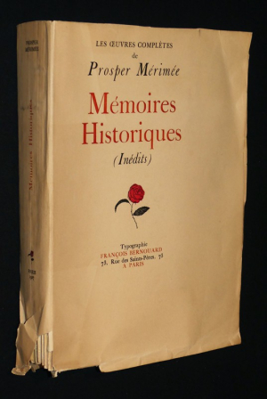Mémoires historiques (Inédits) Proper Mérimée