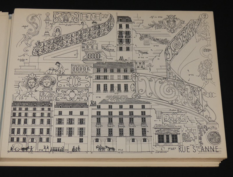 Albert Laprade Croquis Paris, Quartiers du Centre, Les Halles, le Marais