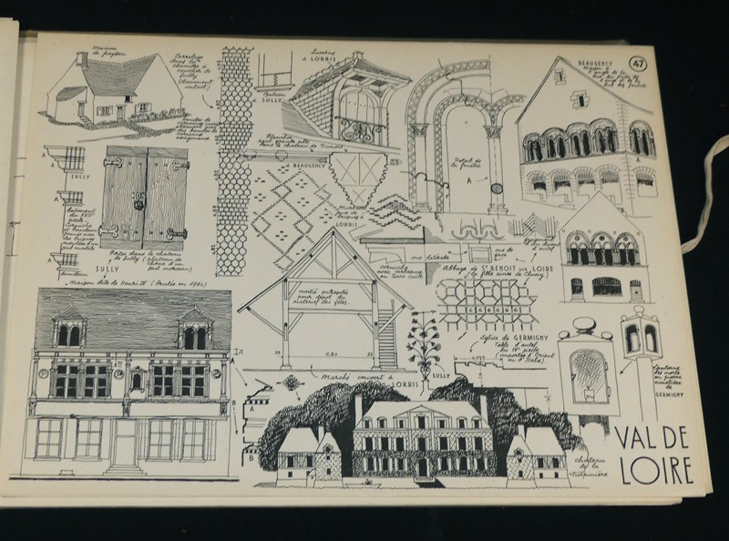 Albert Laprade Croquis,  4 albums sur la France, Nord, Est, Sud, Centre