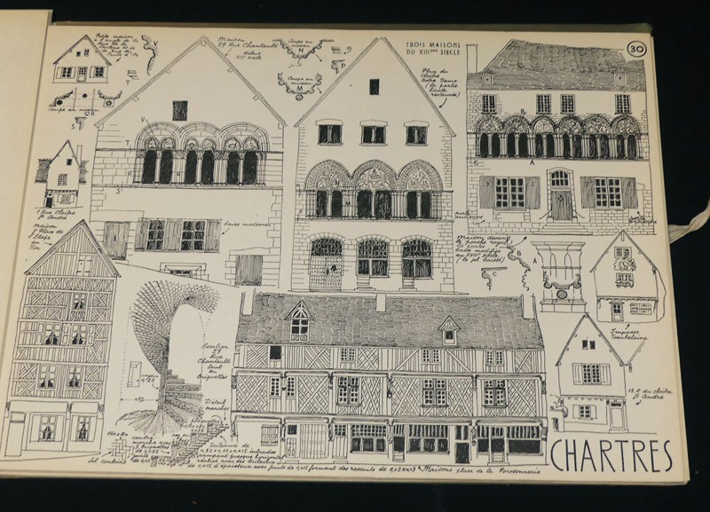 Albert Laprade Croquis,  4 albums sur la France, Nord, Est, Sud, Centre