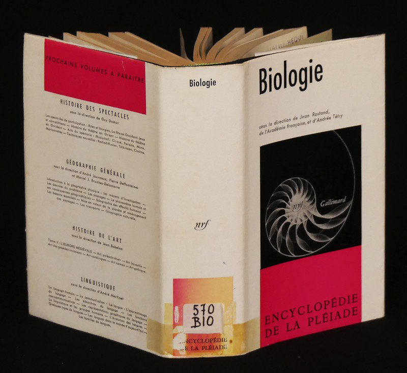 Biologie (Encyclopédie de la Pléiade)