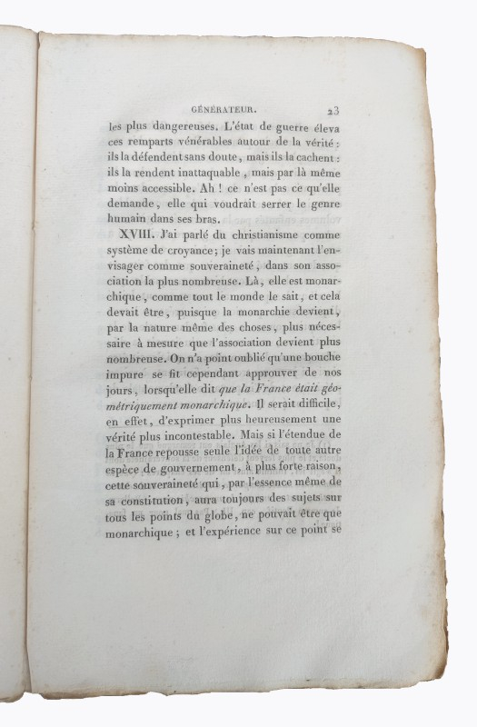 Essai sur le Principe Générateur des Constitutions Politiques et des Autres Institutions Humaines