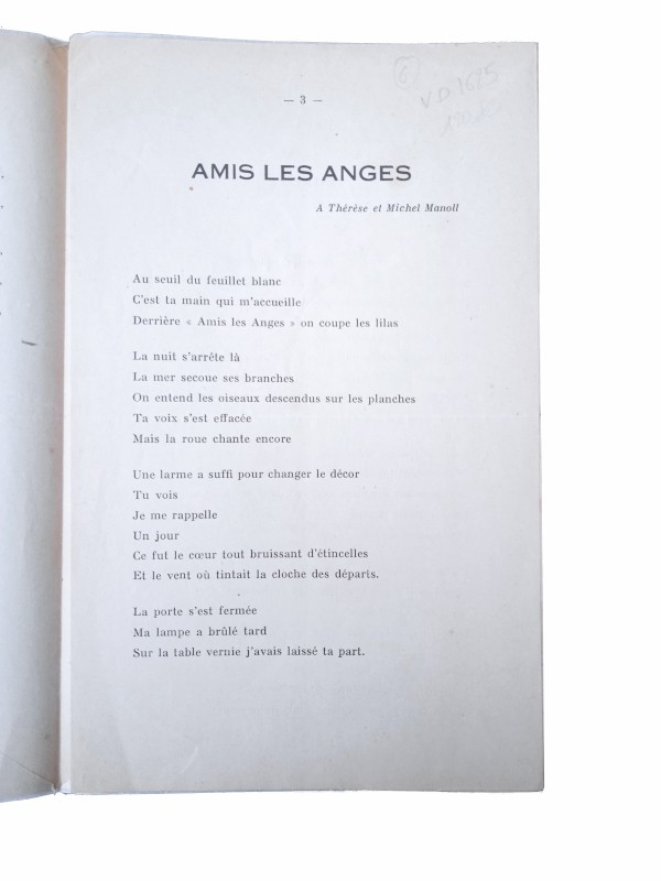 Amis les anges, poëmes